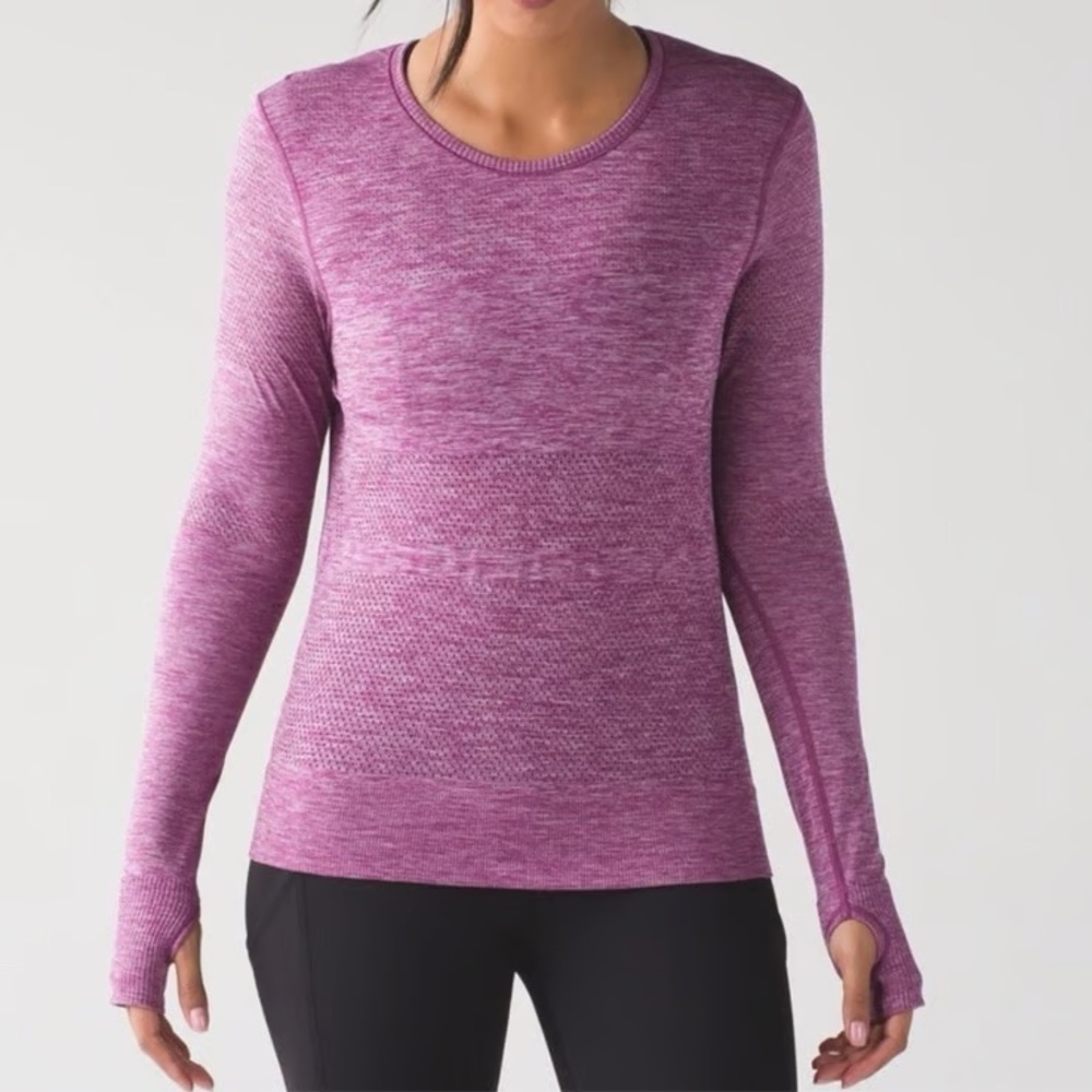 Lululemon Athletica Purple Berry Breeze By Long Sleeve